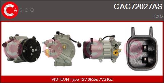Compresor, aire acondicionado CASCO SRL ref. CAC72027AS