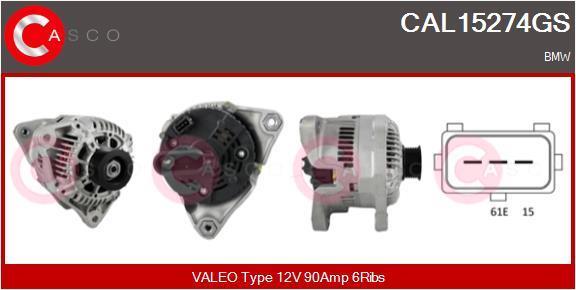 Alternador CASCO SRL ref. CAL15274GS