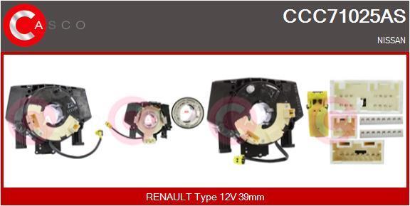 Muelle espiral, airbag (Anillo de airbag) CASCO SRL ref. CCC71025AS