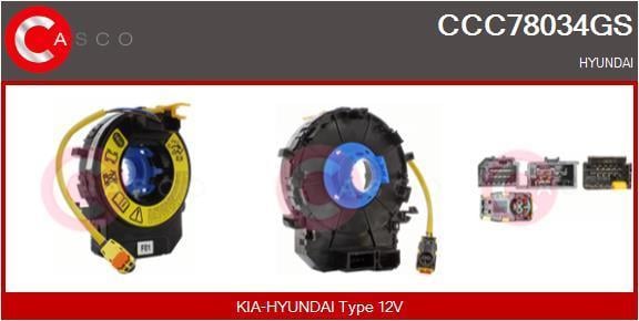 Muelle espiral, airbag (Anillo de airbag) CASCO SRL ref. CCC78034GS