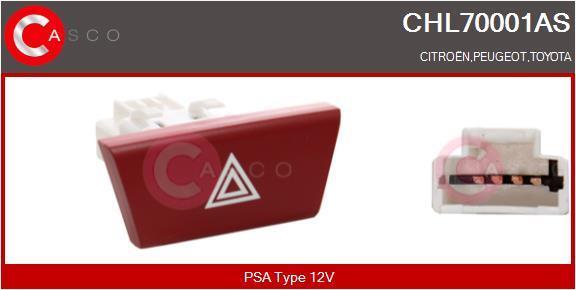 Interruptor luz warning (Interruptor luz de emergencia) CASCO SRL ref. CHL70001AS