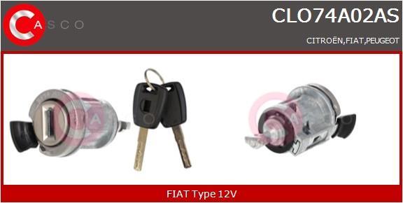 Cylindre de fermeture, serrure de contact d'allumage CASCO SRL CLO74A02AS