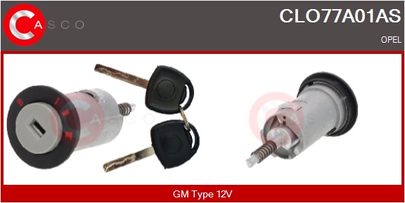Cilindro de cierre, cerradura de encendido CASCO SRL ref. CLO77A01AS