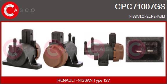 Transmetteur de pression, contrôle des gaz d'échappement CASCO SRL CPC71007GS