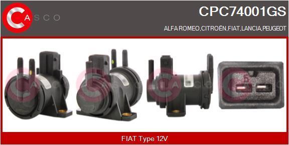 Transmetteur de pression, contrôle des gaz d'échappement CASCO SRL CPC74001GS