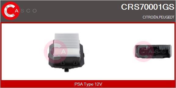 Résistance, pulseur d'air habitacle (Élément de commande, chauffage/ventilation) CASCO SRL ref. CRS70001GS