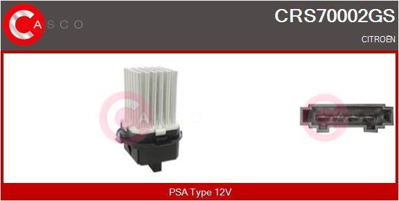 Résistance, pulseur d'air habitacle (Élément de commande, chauffage/ventilation) CASCO SRL ref. CRS70002GS