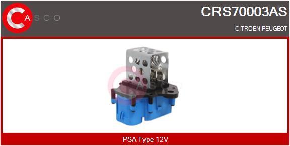 Resistencia en serie, electromotor de ventilador CASCO SRL ref. CRS70003AS