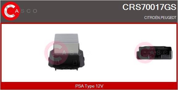 Résistance, pulseur d'air habitacle (Élément de commande, chauffage/ventilation) CASCO SRL ref. CRS70017GS