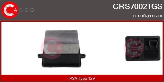 Résistance, pulseur d'air habitacle (Élément de commande, chauffage/ventilation) CASCO SRL ref. CRS70021GS