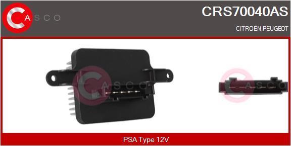 Résistance, pulseur d'air habitacle (Élément de commande, chauffage/ventilation) CASCO SRL ref. CRS70040AS
