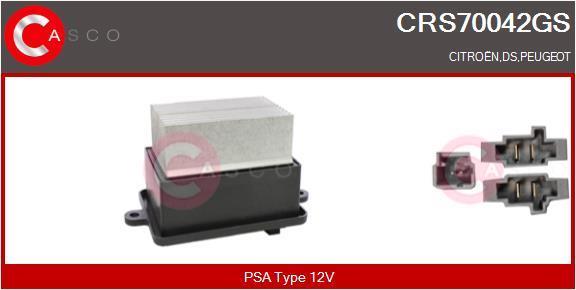 Résistance, pulseur d'air habitacle (Élément de commande, chauffage/ventilation) CASCO SRL ref. CRS70042GS