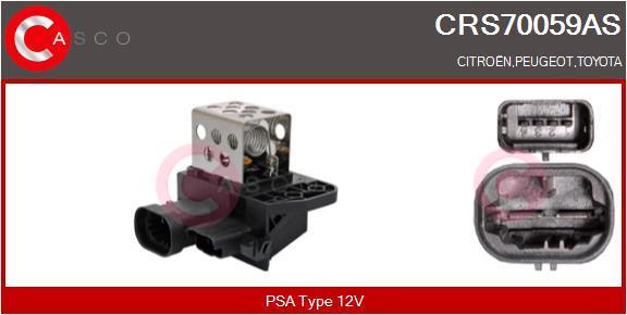 Resistencia en serie, electromotor de ventilador CASCO SRL ref. CRS70059AS