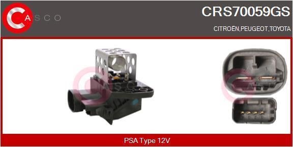 Resistência ventilador do motor CASCO SRL ref. CRS70059GS
