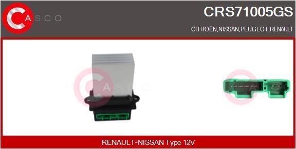 Résistance, pulseur d'air habitacle (Élément de commande, chauffage/ventilation) CASCO SRL ref. CRS71005GS