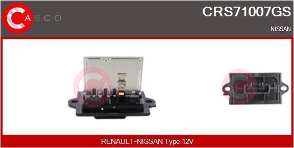 Résistance, pulseur d'air habitacle (Élément de commande, chauffage/ventilation) CASCO SRL ref. CRS71007GS