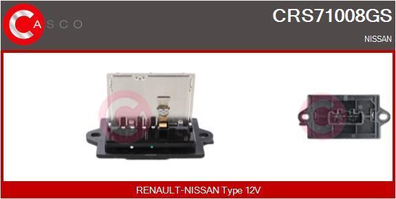 Résistance, pulseur d'air habitacle (Élément de commande, chauffage/ventilation) CASCO SRL ref. CRS71008GS