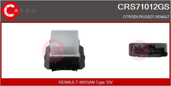 Resistencia, ventilador habitáculo CASCO SRL ref. CRS71012GS