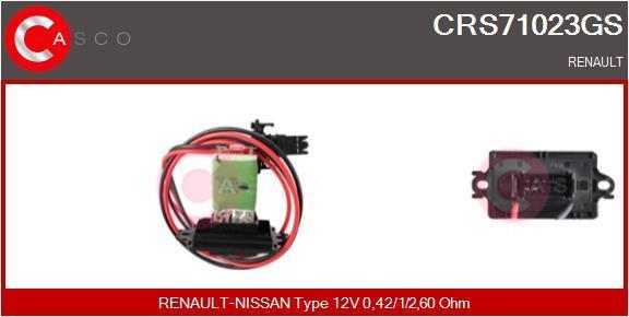 Resistencia, ventilador habitáculo CASCO SRL ref. CRS71023GS
