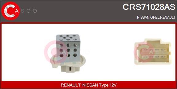 Résistance, pulseur d'air habitacle (Élément de commande, chauffage/ventilation) CASCO SRL ref. CRS71028AS