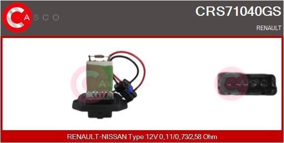 Resistencia, ventilador habitáculo CASCO SRL ref. CRS71040GS