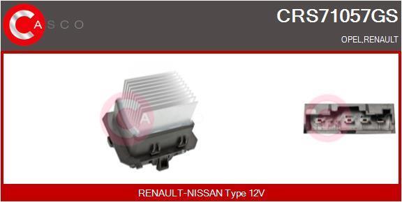 Résistance, pulseur d'air habitacle (Élément de commande, chauffage/ventilation) CASCO SRL ref. CRS71057GS