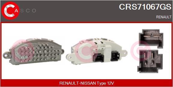 Résistance, pulseur d'air habitacle (Élément de commande, chauffage/ventilation) CASCO SRL ref. CRS71067GS