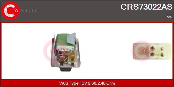 Résistance, pulseur d'air habitacle (Élément de commande, chauffage/ventilation) CASCO SRL ref. CRS73022AS