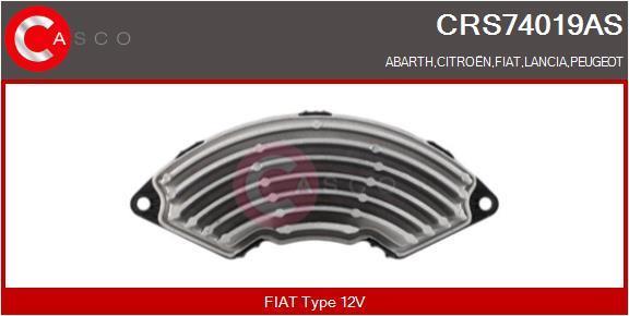 Résistance, pulseur d'air habitacle (Élément de commande, chauffage/ventilation) CASCO SRL ref. CRS74019AS