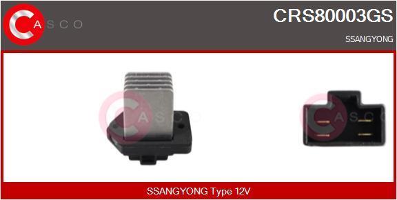Resistencia, ventilador habitáculo CASCO SRL ref. CRS80003GS