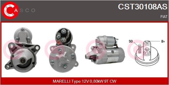 Motor de arranque (Arrancador) CASCO SRL ref. CST30108AS