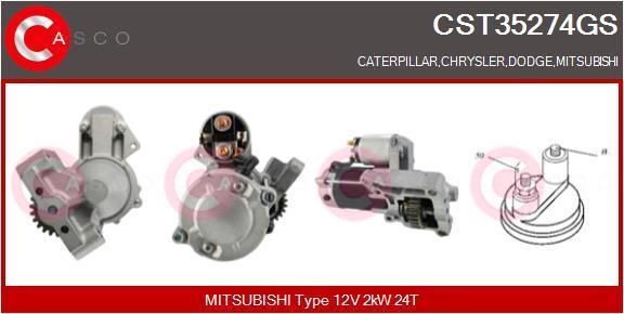 Motor de arranque (Arrancador) CASCO SRL ref. CST35274GS