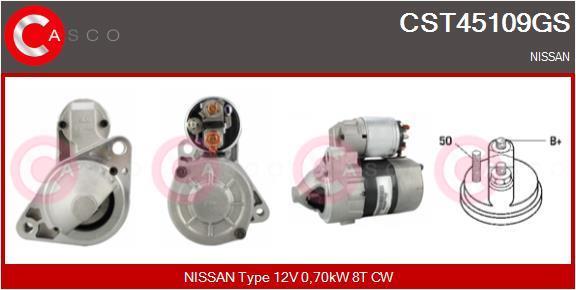 Motor de arranque (Arrancador) CASCO SRL ref. CST45109GS