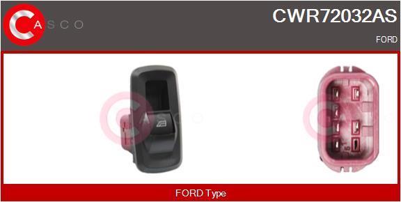 Interrupteur, lève-vitre (Bouton de lève-vitre) CASCO SRL ref. CWR72032AS