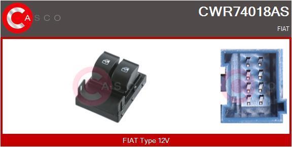 Interruptor, elevadores dos vidros CASCO SRL ref. CWR74018AS