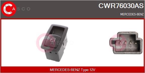 Interrupteur, lève-vitre (Bouton de lève-vitre) CASCO SRL ref. CWR76030AS