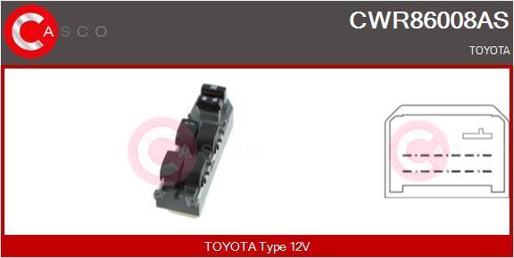 Interruptor, elevadores dos vidros CASCO SRL ref. CWR86008AS