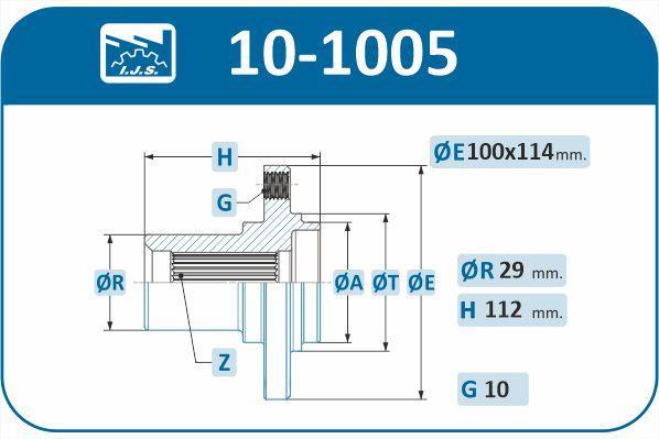 Moyeu de roue (Roulement de roue) IJS ref. 10-1005