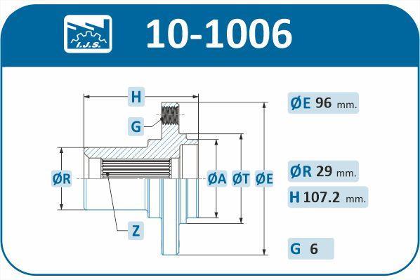 Moyeu de roue (Roulement de roue) IJS ref. 10-1006