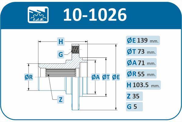 Moyeu de roue (Roulement de roue) IJS 10-1026