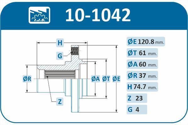 Moyeu de roue (Roulement de roue) IJS ref. 10-1042