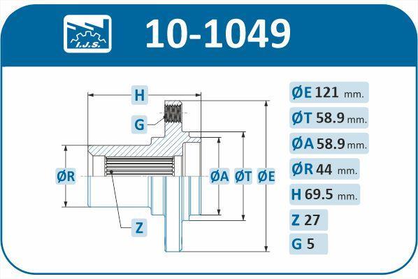 Moyeu de roue (Roulement de roue) IJS ref. 10-1049
