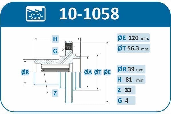 Moyeu de roue (Roulement de roue) IJS ref. 10-1058