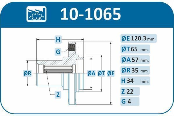 Moyeu de roue (Roulement de roue) IJS 10-1065