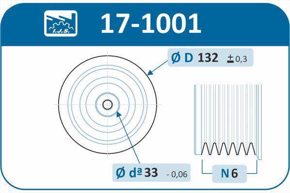 Poulie damper (Poulie de vilebrequin) IJS ref. 17-1001