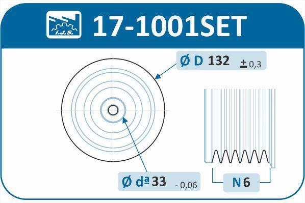 Kit de poulies, vilebrequin (Poulie de vilebrequin) IJS ref. 17-1001SET