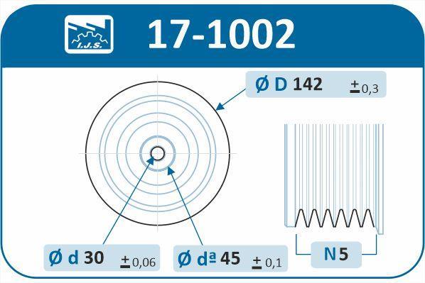 Poulie damper (Poulie de vilebrequin) IJS 17-1002