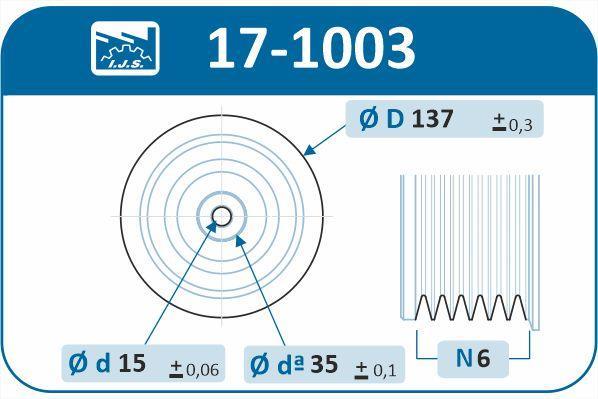 Poulie damper (Poulie de vilebrequin) IJS 17-1003
