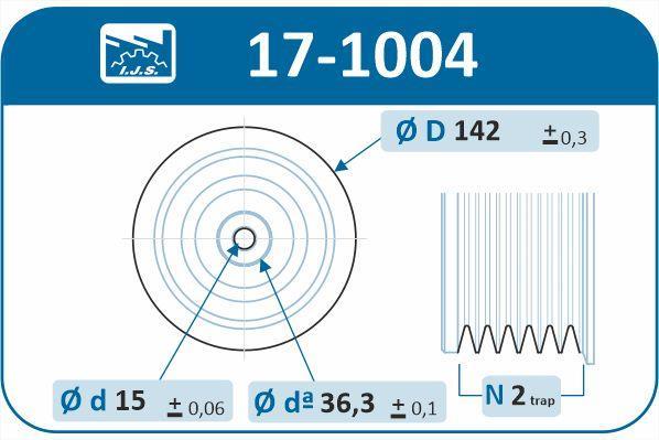 Poulie damper (Poulie de vilebrequin) IJS 17-1004