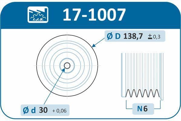 Poulie damper (Poulie de vilebrequin) IJS 17-1007
